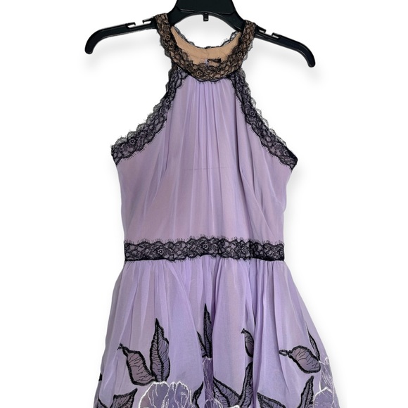 Marchesa Notte Floral Embroidered Chiffon Tulle Gown, NWT - Picture 4 of 15